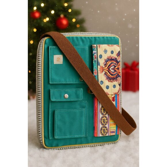 Boho Laptop Case by The House of Tara – Teal & Multicolor, Padded, Artistic Orga - Picture 1 of 7